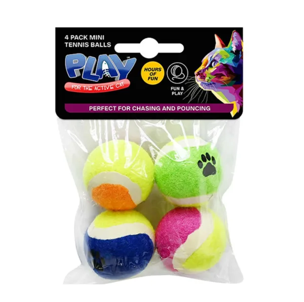 Cat Mini Tennis Balls 4pc (Pa2173)